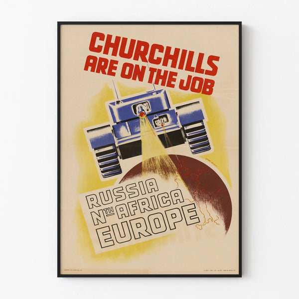 Vintage Churchill Are On The Job Wall Decoration Poster