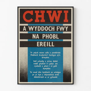 Vintage Welsh awareness poster