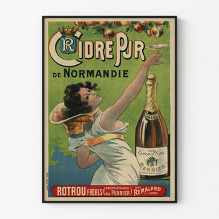 Vintage poster of Normandy pure cider Rotrou Brothers