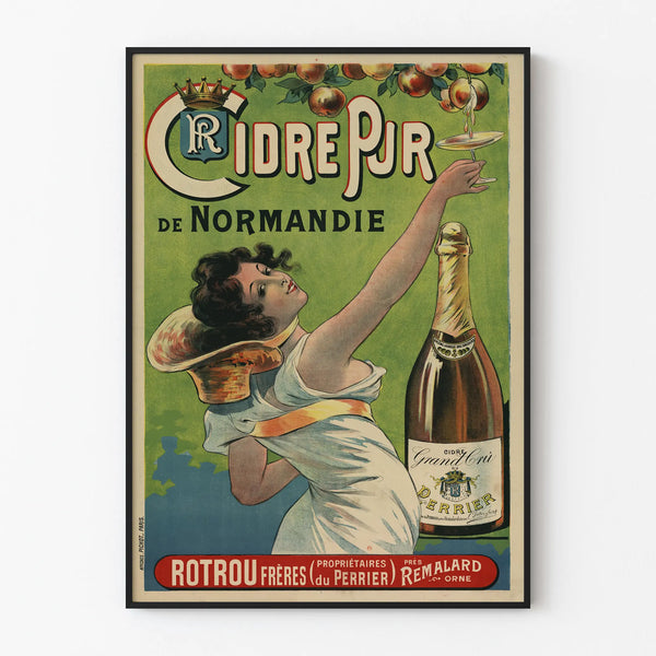 Vintage poster of Normandy pure cider Rotrou Brothers