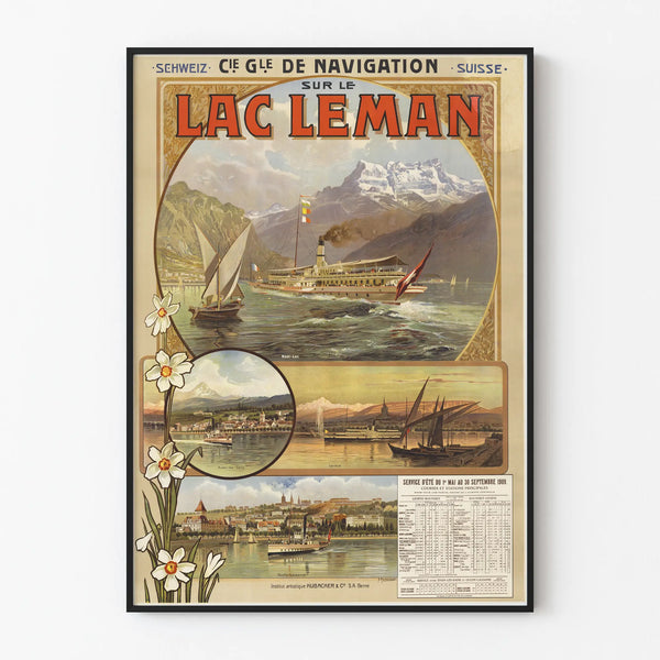 Vintage poster of the Lake Geneva Navigation Company