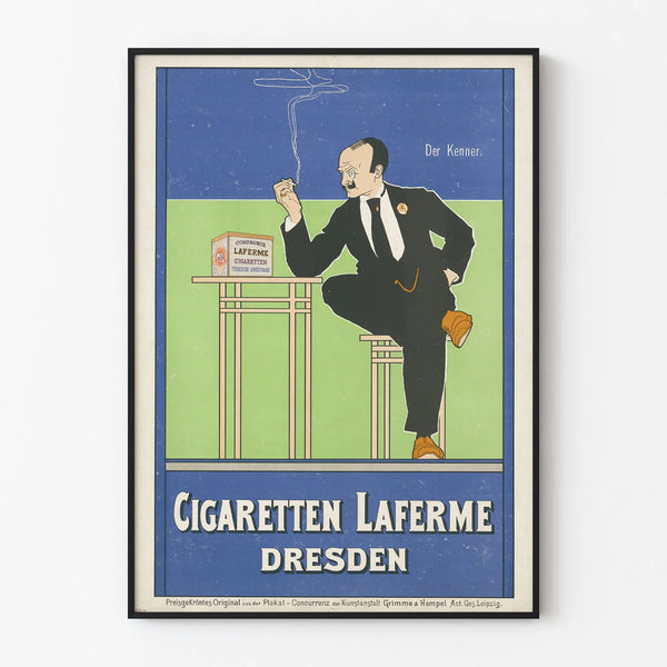 Vintage Cigarettes Laferme Poster - Retro Wall Decoration