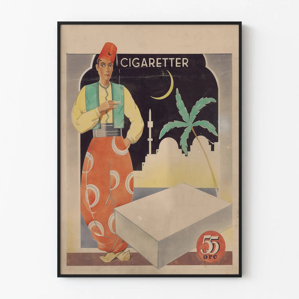 Vintage poster Cigarette decorative oriental style
