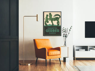 Vintage Cigarettes Gerber Zurich Poster
