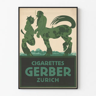 Vintage Cigarettes Gerber Zurich Poster