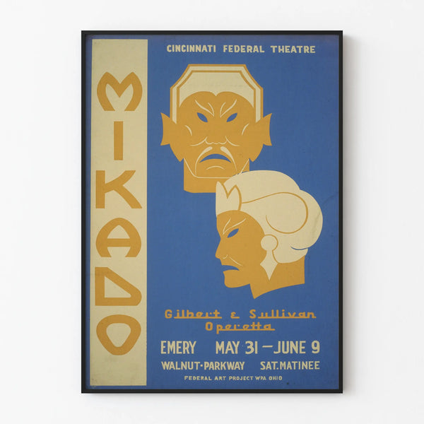Poster for Cincinnati Federal Theatre Mikado Theater