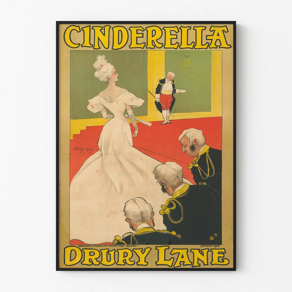 Vintage Cinderella Drury Lane Poster for Elegant Wall Decoration