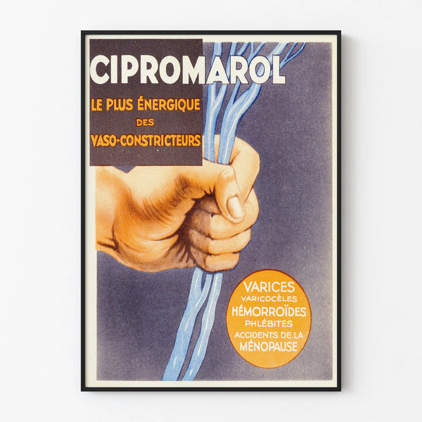 Vintage Cipromarol Poster - Retro Medical Wall Decoration