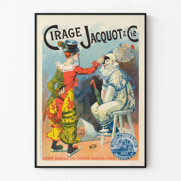 Poster Shoe Polish Jacquot & Cie - Vintage clown wall decoration