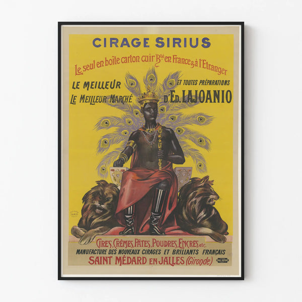 Vintage Poster Cirage Sirius - Retro Wall Decoration for Leather Care Enthusiasts