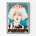 Vintage Film Poster "Hazard" with Stylized Portrait and Silhouettes
