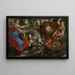 Woman with Vegetables - Circle of Joachim Beuckelaer — framed artwork on a wall