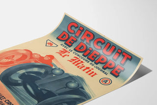 Vintage Poster of the Dieppe Circuit - Rally, Speed, and Elegance Contest