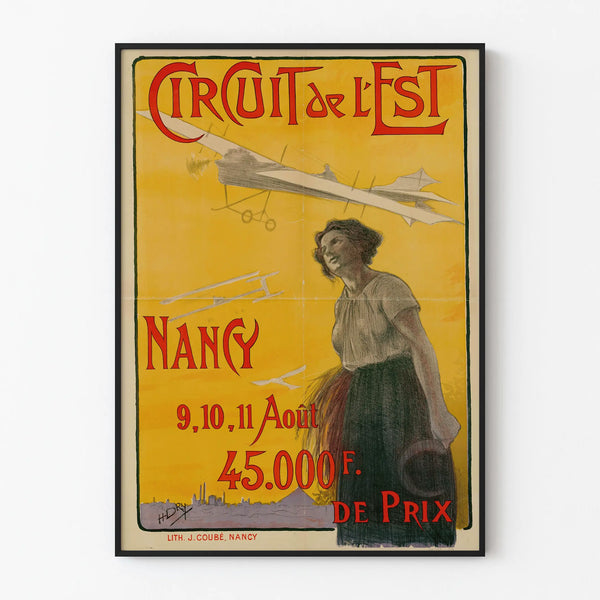 Vintage poster of the Eastern Circuit Nancy August 1919 wall decoration