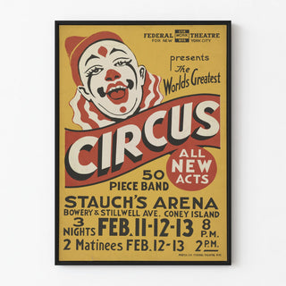 Vintage Circus Poster Coney Island