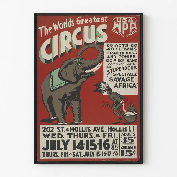 Vintage Circus Poster: Original Wall Decoration for Show Enthusiasts