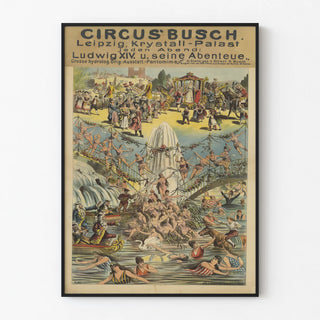 Vintage Circus Busch Leipzig Poster at Krystall-Palast