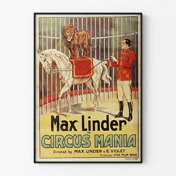 Vintage Circus Mania Poster - Wall Decoration Circus and Animals
