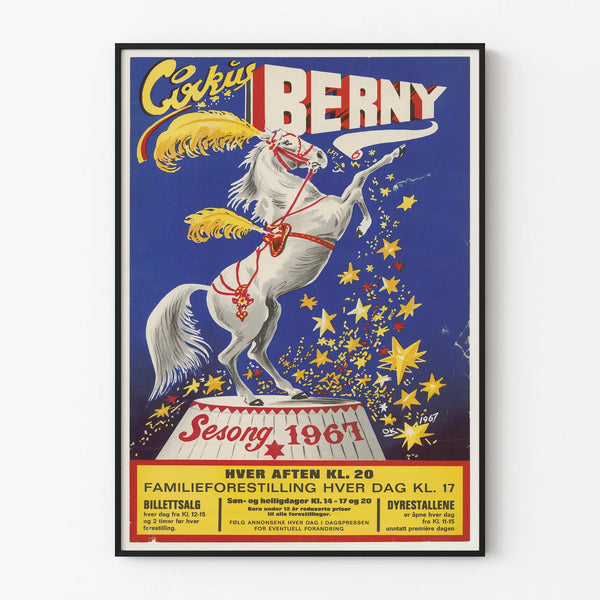 Berny Circus Poster 1967 Season – Vintage Wall Decoration Poster