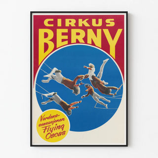 Vintage Poster Cirque Berny Flying Oscars