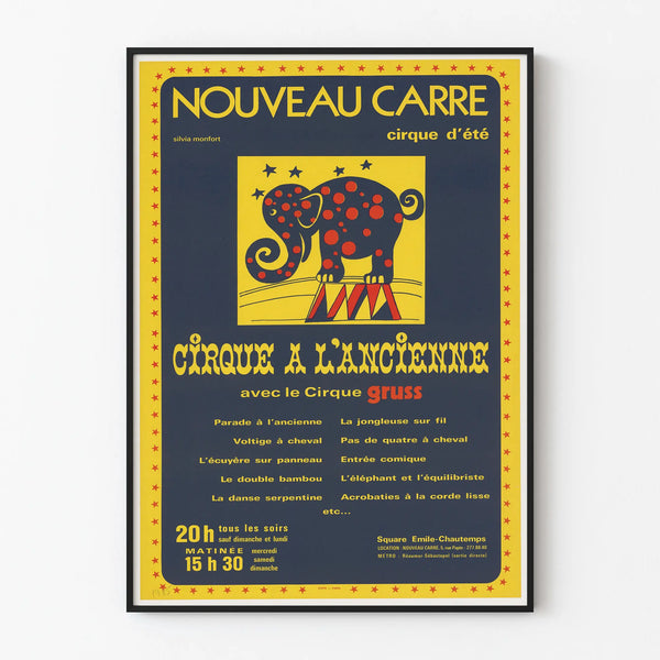 Vintage Circus Poster with the Gruss Circus - Wall Decoration