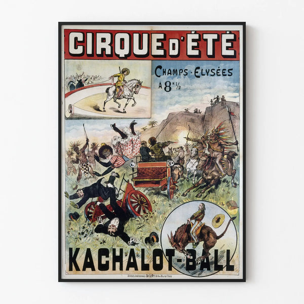 Summer Circus Poster Champs-Élysées - Kachalot-Ball Vintage