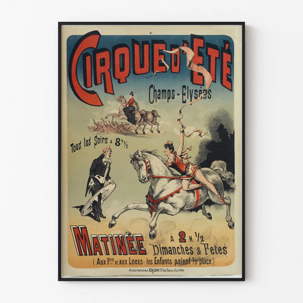 Vintage Poster of the Summer Circus on the Champs-Élysées