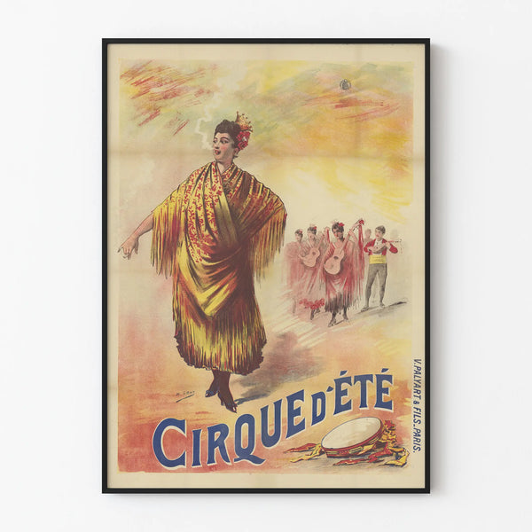 Summer Circus Poster Spanish Dancer Vintage