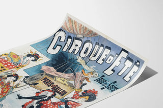 Vintage Poster of the Summer Circus in Paris with a Balloon