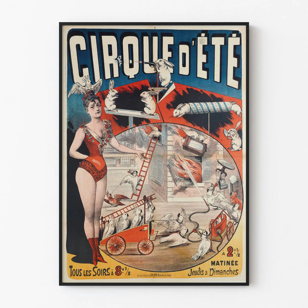 Vintage Poster Summer Circus - Retro Wall Decoration