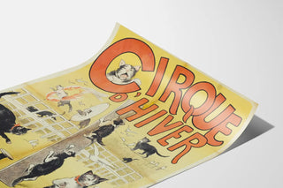 Winter Circus Poster Illustration of Cats and Acrobats