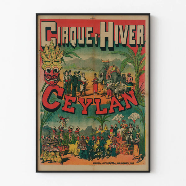 Vintage Wall Decoration Poster of the Winter Circus Ceylan