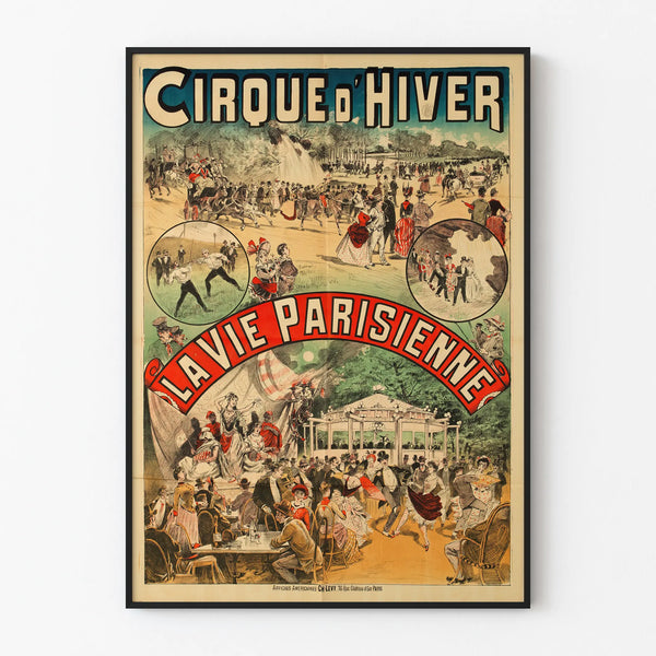Vintage Wall Decoration Poster of the Winter Circus La Vie Parisienne