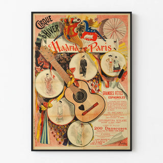 Madrid Paris Winter Circus Poster Spanish Grand Festivals