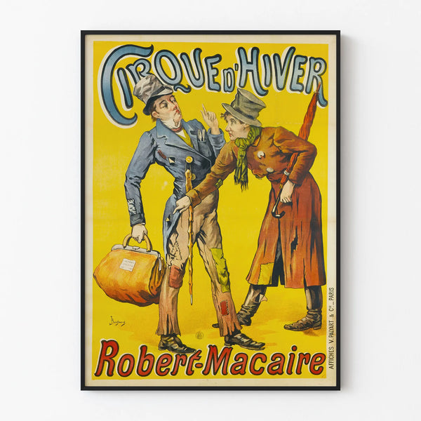 Vintage Wall Decoration Poster of the Winter Circus Robert Macaire