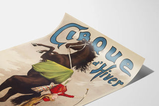 Vintage poster of the Winter Circus with a horse trainer