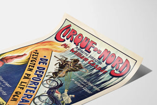 Vintage Poster of the Northern Circus - Equestrian Show and Flaming Dive