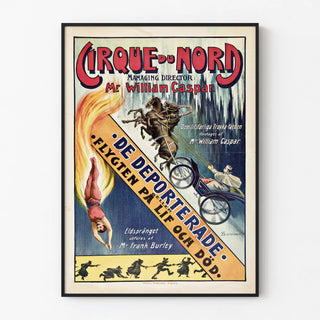 Vintage Poster of the Northern Circus - Equestrian Show and Flaming Dive