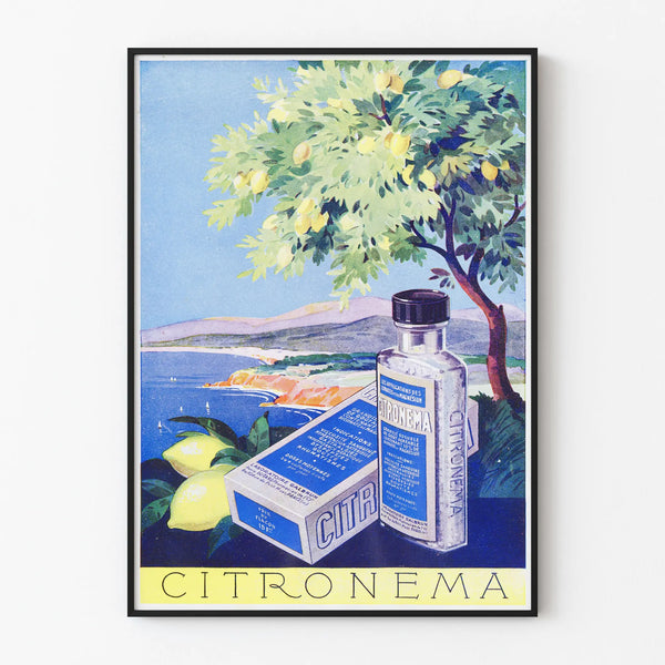 Vintage Citronema Advertising Poster - Retro Wall Decoration