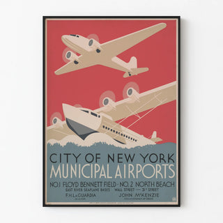Vintage Poster of New York Municipal Airports