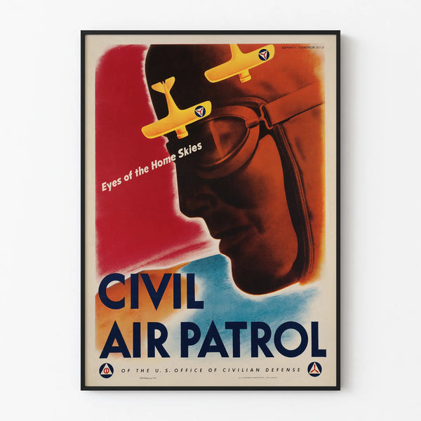 Vintage Civil Air Patrol Poster Wall Decoration Aviation