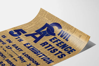Vintage Poster for the 5th Exhibition of Civil Defense Artists