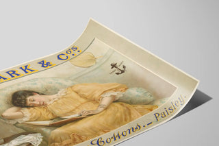 Vintage Poster Clark & Co's Anchor Cottons Paisley — artwork view