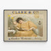 Vintage Poster Clark & Co's Anchor Cottons Paisley — framed artwork on a wall