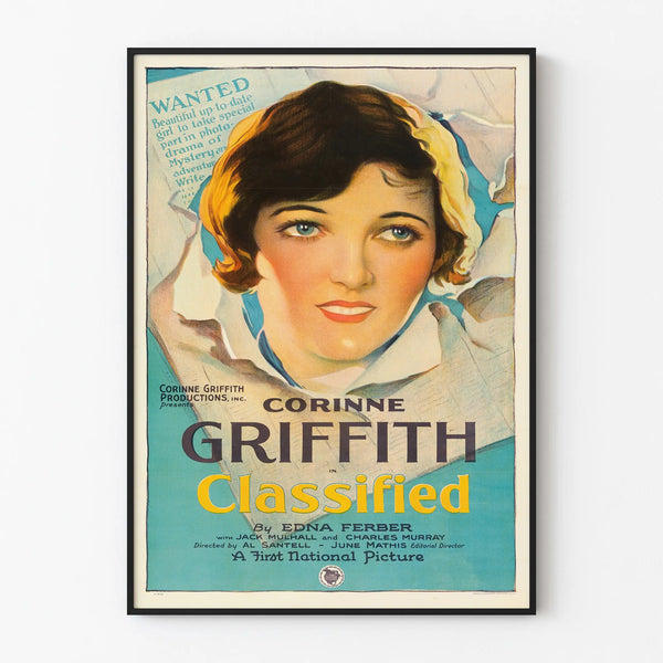 Vintage Cinema Poster Classified with Corinne Griffith