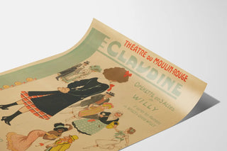Claudine Theater Poster - Operetta in 3 Acts at the Moulin Rouge