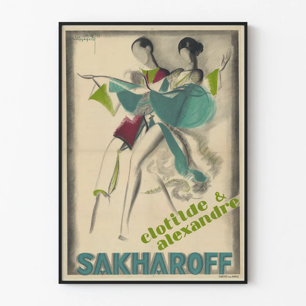 Decorative poster Clothilde & Alexandre Sakharoff, 1920s