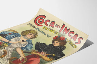 Vintage Coca Poster of the Incas, Vin Tonique and Digestif