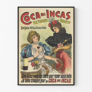 Vintage Coca Poster of the Incas, Vin Tonique and Digestif