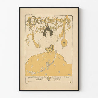 Vintage Cococello Club Poster in Ochre Tones